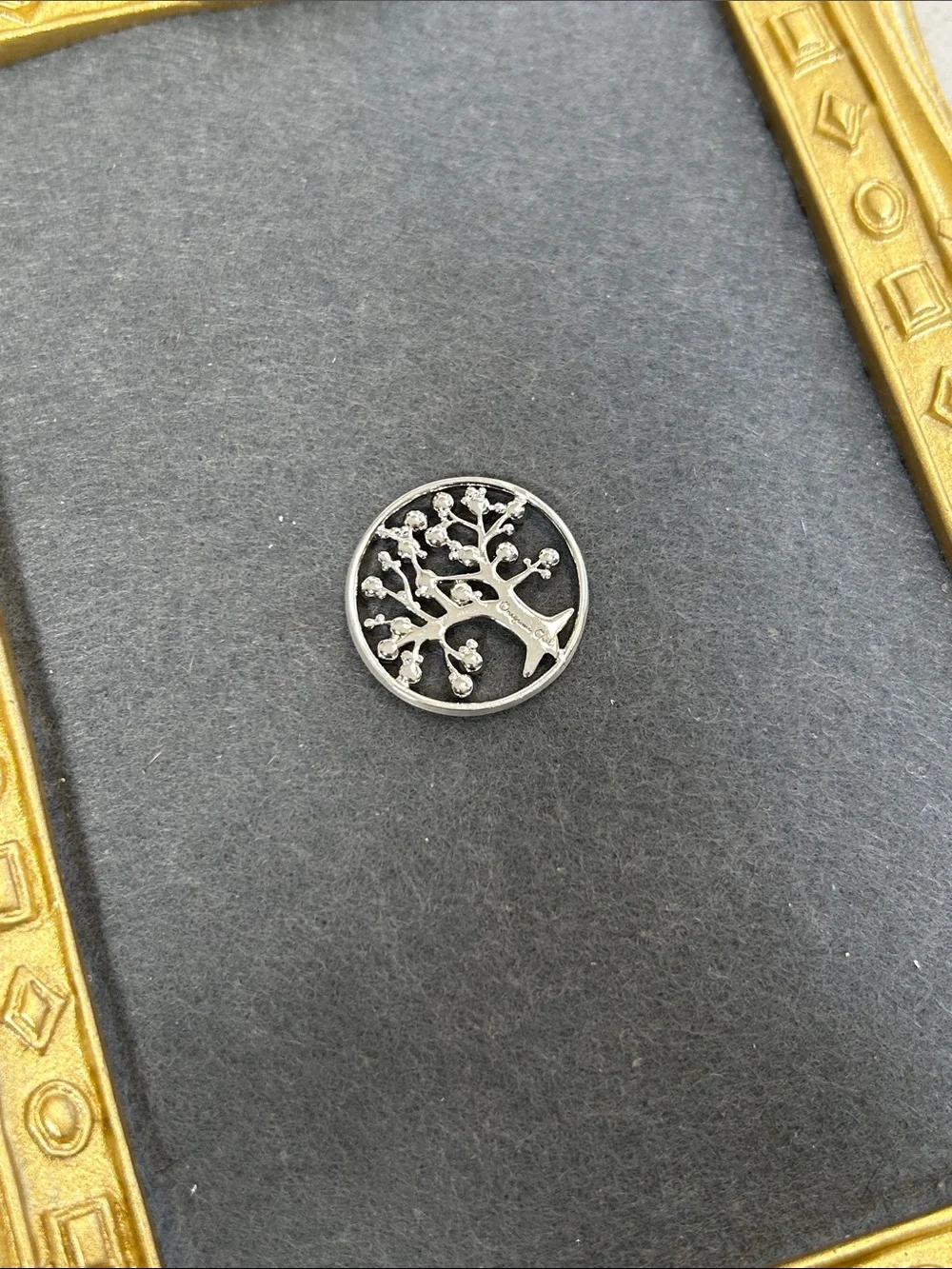 Origami Owl Crystal Adorned Silver Tree of Life Charm